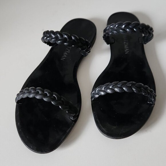 STUART WEITZMAN | BRAIDA SAWYER JELLY SANDALs black Sz 10 - Picture 3 of 5